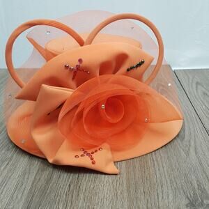 NWT Tania Bella Collection fancy derby hat, orange